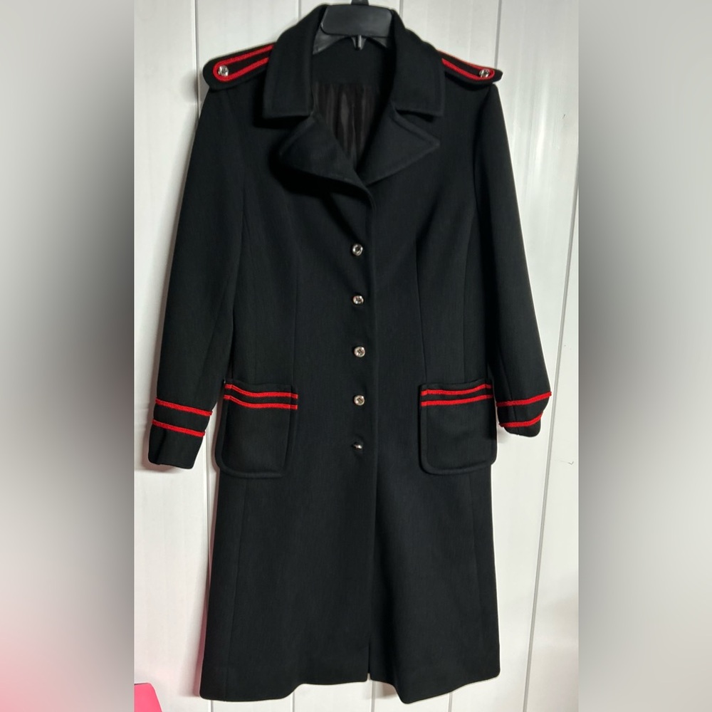 Vintage Domini Knits Blue and Red Women's Coat